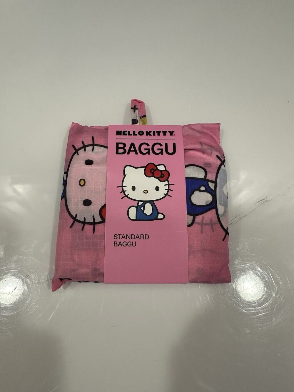 BAGGU Hello Kitty Reusable Nylon Bag Tote HotPink Standard Size Shopping Bag NEW
